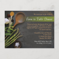 Farm to Table Dinner Invitation Postcard
