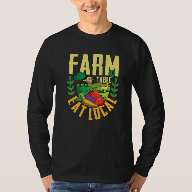 Farm to table eat local  agricultural ranch Premiu T-Shirt (Front)