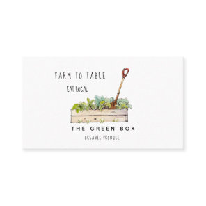 Farm to table Organic farm Business Card