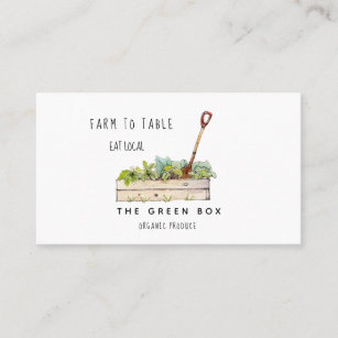 Farm to table Organic farm Business Card