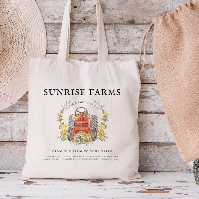 Farm to Table | Personalized Eco Grocery Tote Bag (Creator Uploaded)