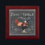 Farm to Table Rooster Keepsake Box<br><div class="desc">Farm to Table Rooster. Artist: Redstreake. Image ID: 152148D.</div>