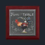 Farm to Table Rooster Keepsake Box<br><div class="desc">Farm to Table Rooster. Artist: Redstreake. Image ID: 152148D.</div>
