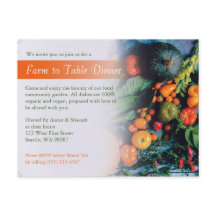 Farm to Table Vegan Dinner Invitation