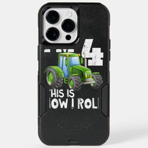   Farm Tractor 4th Birthday Party  4 Years Old OtterBox iPhone 14 Pro Max Case