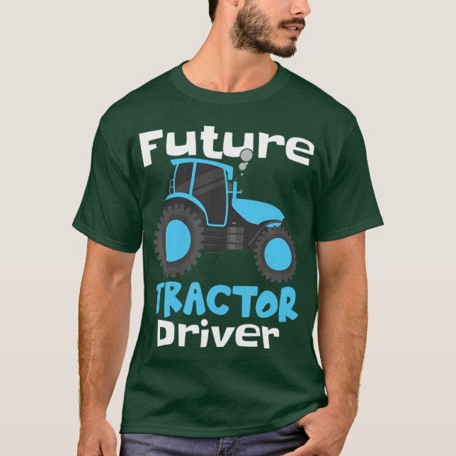 Farm Tractor Boy Farmer T-Shirt (Front)