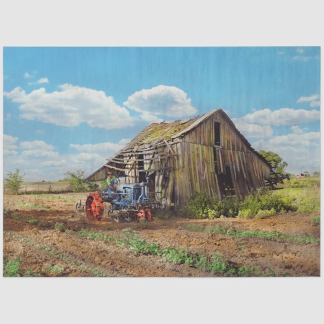 Farm - Tractor - Broken but still useful 1939 Tissue Paper (Front)