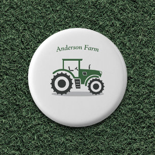 Farm Tractor Button