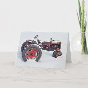 Farm Tractor Christmas Card