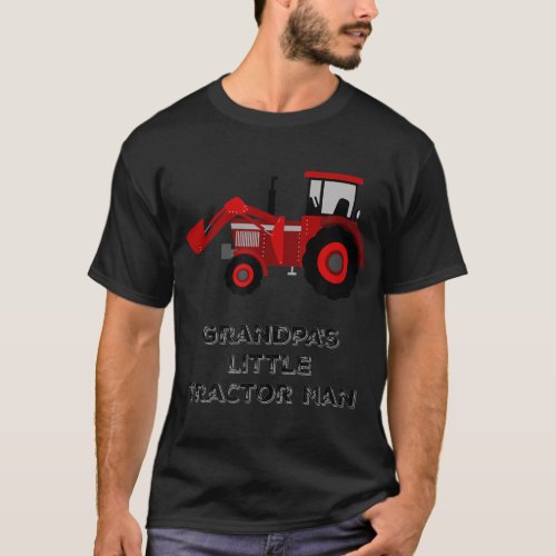 Farm Tractor Grandpas Little Tractor Man  T_Shirt