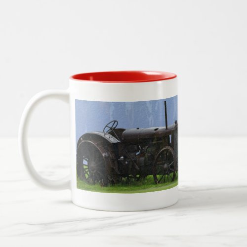 Farm Tractor Heavy Machine Transport Work Vehicle Two_Tone Coffee Mug