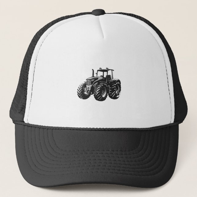 Farm Tractor Perfect Farmer's Machine Design Trucker Hat (Front)