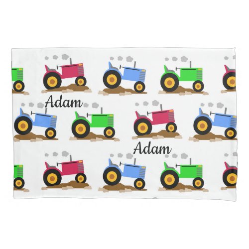 Farm Tractor Pillow Case