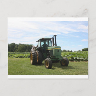 Farm tractor postcard