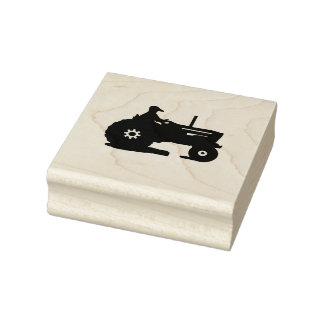 Farm Tractor Rubber Stamp