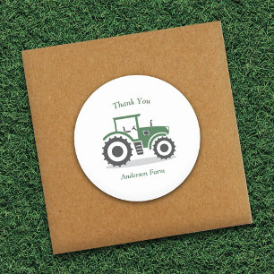 Farm Tractor Thank You Sticker