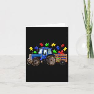 Farm Tractor Truck Puzzle Autism Awareness Day 202 Card