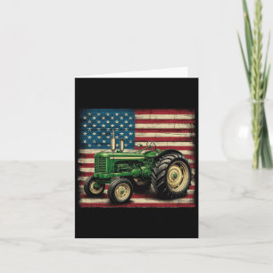 Farm Tractor Usa Flag Tractor American Farm Usa Card