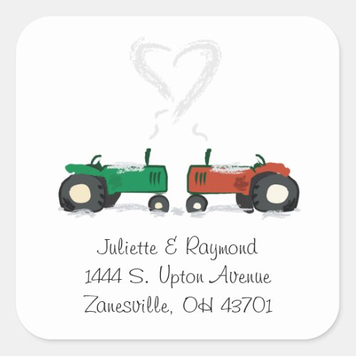 Farm Tractor Wedding Envelope Seal