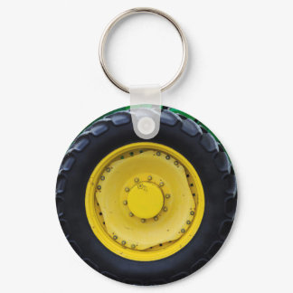 Farm Tractor Wheel Keychain