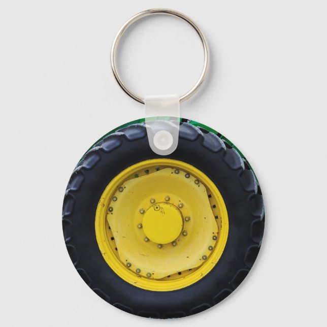 Farm Tractor Wheel Keychain (Front)