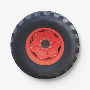 Farm Tractor Wheel Paper Plates