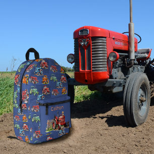 Farm Tractors Kids Personalized Backpack