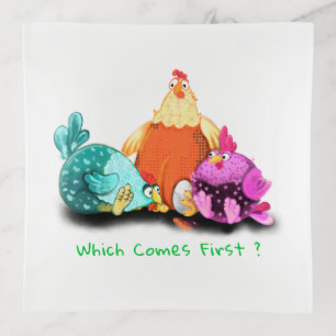 Farm Trinket Tray Chickens Waiting Egg To Hatch