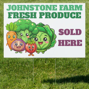 Farm U-Pick or Local Fresh Produce Sign