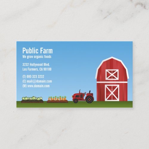 Farm Vegetable Farmer Business Card