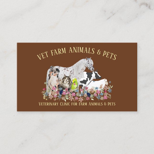 Farm Veterinarian Business Card (Front)