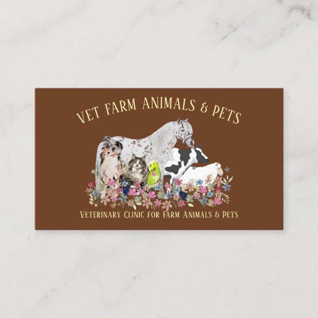 Farm Veterinarian Business Card