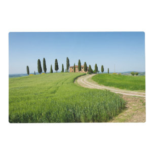 Farm villa with cypress trees in Tuscany Placemat