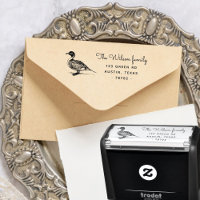 Farm Vintage Duck Return Address Rubber Stamp
