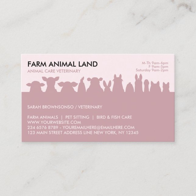 Farm Visit Appointment Business Card (Front)