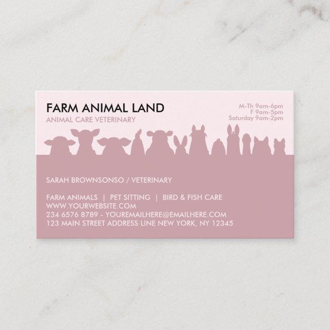 Farm Visit Appointment Business Card