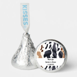 Farm Wedding Cowhide print Hershey®'s Kisses®