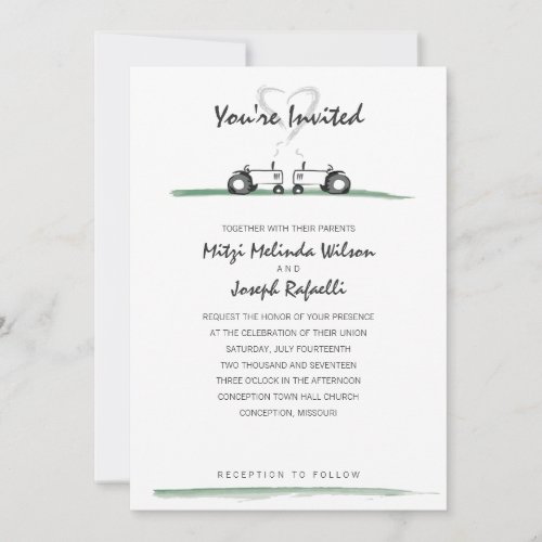 Farm Wedding Invitation -- Classic Style