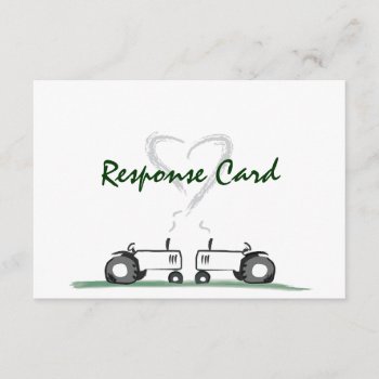 Farm Wedding Rsvp Card: Classic Style by Tractorama at Zazzle