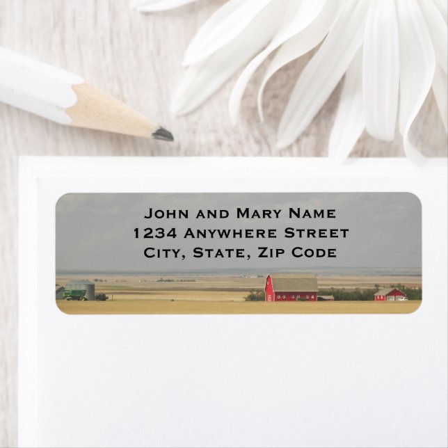 Farm Wheat Fields Return Address Label (Insitu)