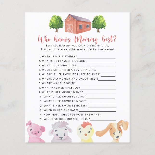 Farm - Who knows mommy best (Front)