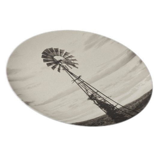 Farm Windmill Dinner Plate (Right Side)