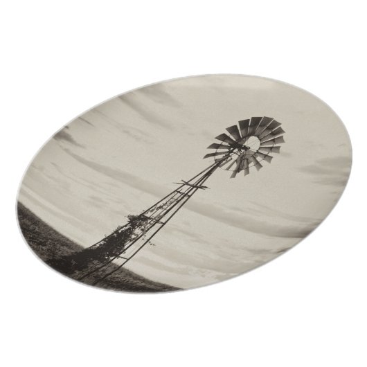 Farm Windmill Dinner Plate (Left Side)
