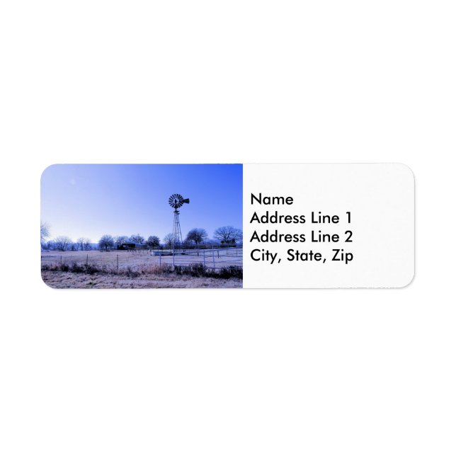 Farm with Windmill Label (Front)