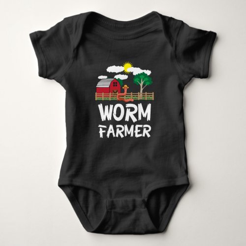 Farm Worm Composting Farming _ Farmer Gift Baby Bodysuit