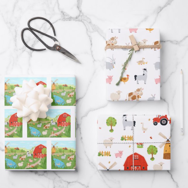 Farm Wrapping Paper Sheets (Front)