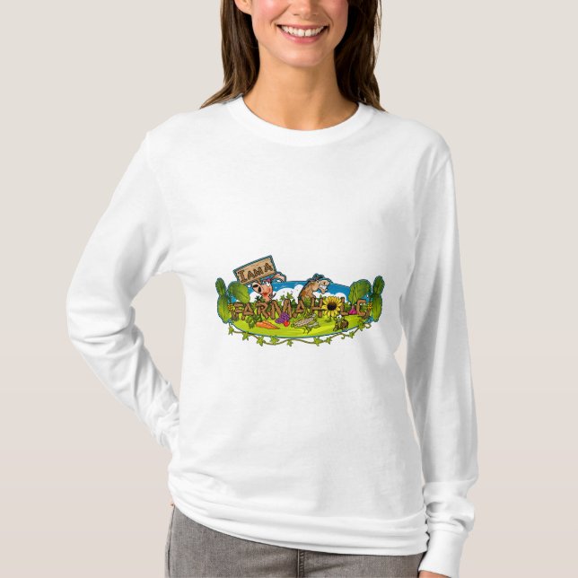 Farmaholic Logo Ladies Hoody Long Sleeve (Fitted) (Front)