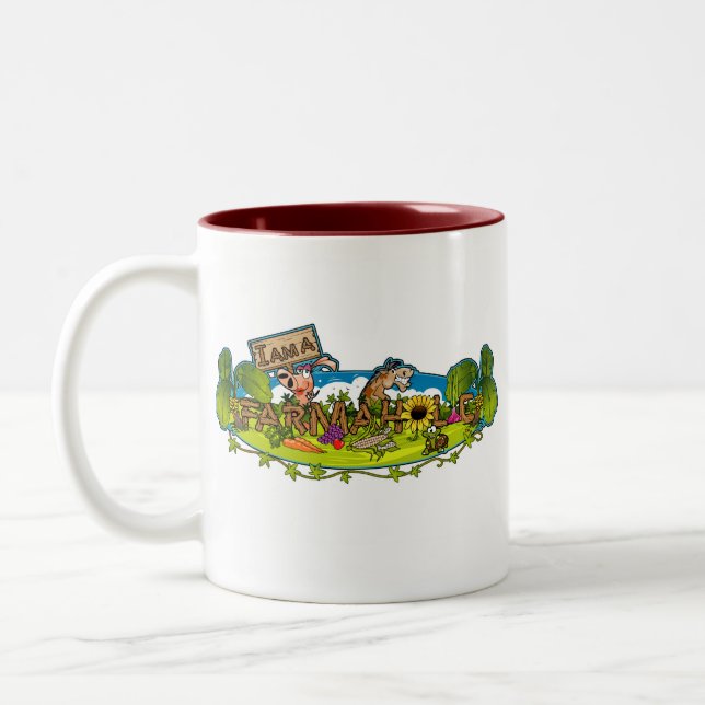 Farmaholic Logo Two-Tone Mug (2 sided) (Left)