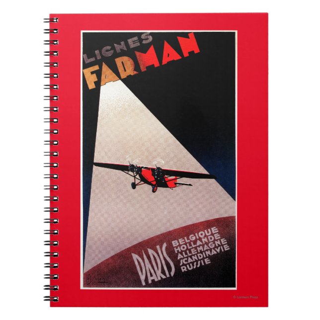 Farman Airlines Farman 300 Monoplane Promo Poste Notebook (Front)