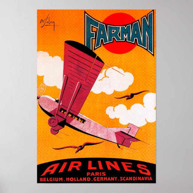 Farman Brothers Airlines F-170 Monoplane Poster (Front)